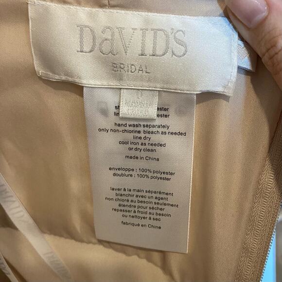 Satin Scoop Neck Formal Maxi Dress With Crepe Low Back By David’s Bridal - Picture 7 of 11